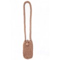 Hand crocheted crossbody bag - 3mm - "Handy bag" - Salmon