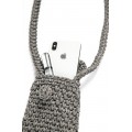 Hand crocheted crossbody bag - 3mm - "Handy bag" - Lava