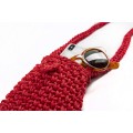 Hand crocheted crossbody bag - 3mm - "Handy bag" - Watermelon