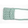 Hand knitted crossbody bag - 3mm - "Nana bag" - Turquoise
