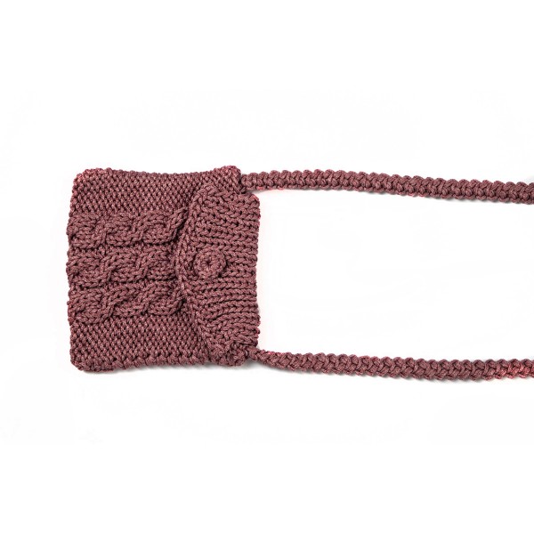 Hand knitted crossbody bag - 3mm - "Nana bag" - Raspberry
