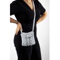 Hand knitted crossbody bag - 3mm - "Nana bag" - Water