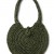 Hand crocheted shoulder bag - 3mm - "Roundup bag" - Olive
