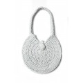 Hand crocheted shoulder bag - 3mm - "Roundup bag" - Water