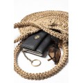 Hand crocheted shoulder bag - 3mm - "Roundup bag" - Earth