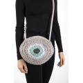 Hand crocheted crossbody bag - 3mm - "Talisman plus bag" - Sand