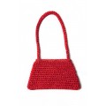 Hand crocheted shoulder bag - 3mm - "Wallet bag" - Watermelon