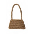Hand crocheted shoulder bag - 3mm - "Wallet bag" - Earth