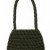 Hand crocheted shoulder bag - 3mm - "Wallet bag" - Olive