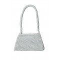 Hand crocheted shoulder bag - 3mm - "Wallet bag" - Water