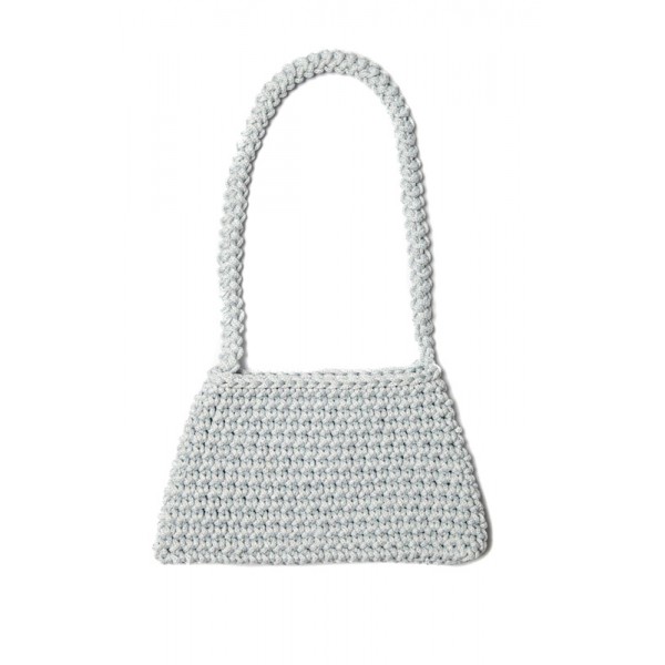 Hand crocheted shoulder bag - 3mm - "Wallet bag" - Water