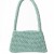 Hand crocheted shoulder bag - 3mm - "Wallet bag" - Turquoise