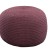 Pouffe round crocheted D50*36 / D70*42 - 3mm "Milaraki" - Raspberry