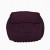 Pouffe Square knitted 50*50*40 - 6mm "Square Duo" - Blackberry