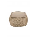 Pouffe Square knitted 50*50*40 - 6mm "Square Duo" - Earth
