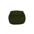 Pouffe Square knitted 50*50*40 - 6mm "Square Duo" - Olive