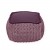 Pouffe Square knitted 50*50*40 - 6mm "Square Duo" - Raspberry