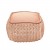 Pouffe Square knitted 50*50*40 - 6mm "Square Duo" - Salmon
