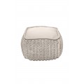 Pouffe Square knitted 50*50*40 - 6mm "Square Duo" - Sand