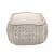 Pouffe Square knitted 50*50*40 - 6mm "Square Duo" - Sand