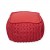 Pouffe Square knitted 50*50*40 - 6mm "Square Duo" - Watermelon