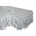 Parasol round classic crocheted  with fabric  - D210 / D260 - 6mm "Fringe" - Water