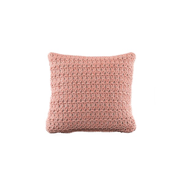 Cushion crocheted both sides - 40*40 / 45*45 - 3mm "BB" - Salmon