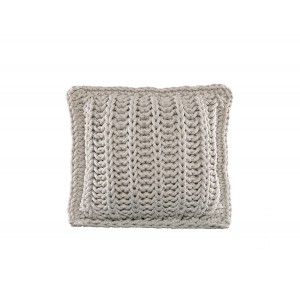 Cushion knitted both sides - 45*45 - 6mm "Chain" - Sand