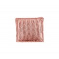 Cushion knitted both sides - 45*45 - 6mm "Chain" - Salmon