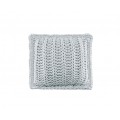 Cushion knitted both sides - 45*45 - 6mm "Chain" - Water