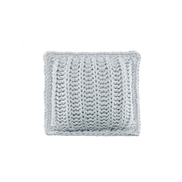Cushion knitted both sides - 45*45 - 6mm "Chain" - Water