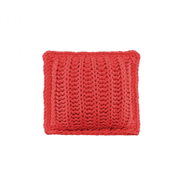 Cushion knitted both sides - 45*45 - 6mm "Chain" - Watermelon