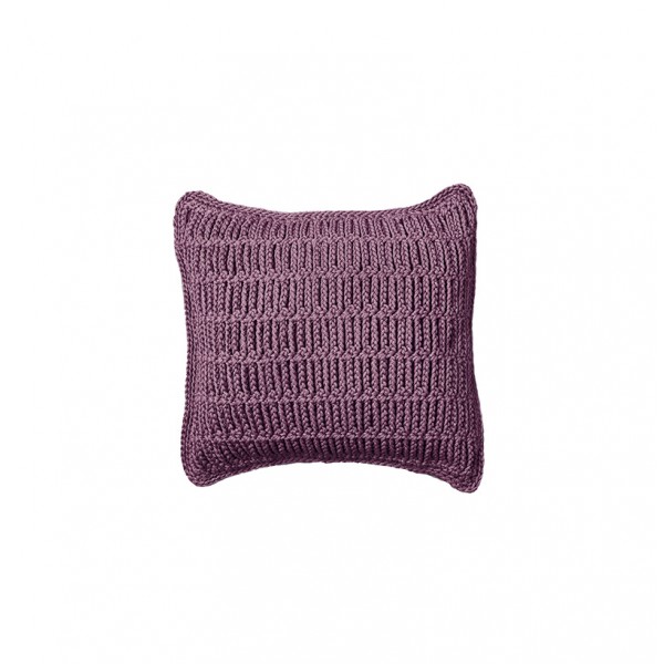 Cushion crocheted both sides - 40*40 / 45*45 - 3mm "Web" - Raspberry