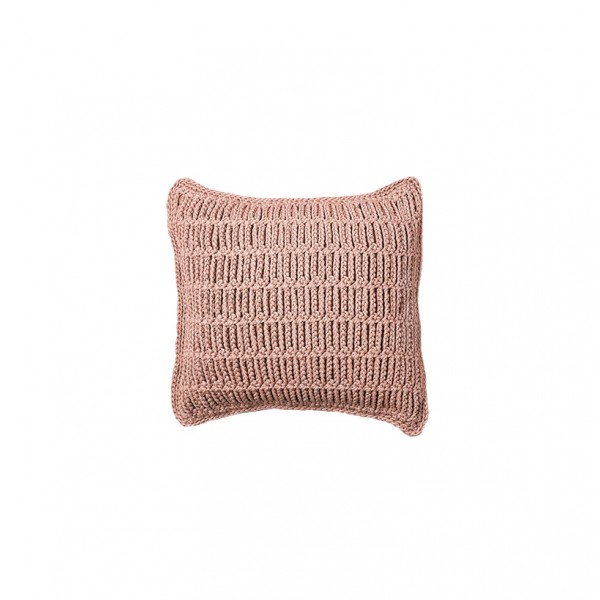 Cushion crocheted both sides - 40*40 / 45*45 - 3mm "Web" - Salmon