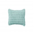 Cushion crocheted both sides - 40*40 / 45*45 - 3mm "Web" - Turquoise