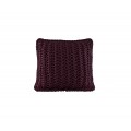 Cushion knitted both sides 45*45 - 6mm "XX" - Blackberry