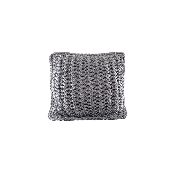 Cushion knitted both sides 45*45 - 6mm "XX" - Lava