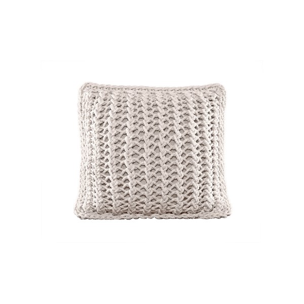 Cushion knitted both sides 45*45 - 6mm "XX" - Sand