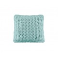 Cushion knitted both sides 45*45 - 6mm "XX" - Turquoise