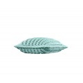 Cushion knitted both sides 45*45 - 6mm "XX" - Turquoise