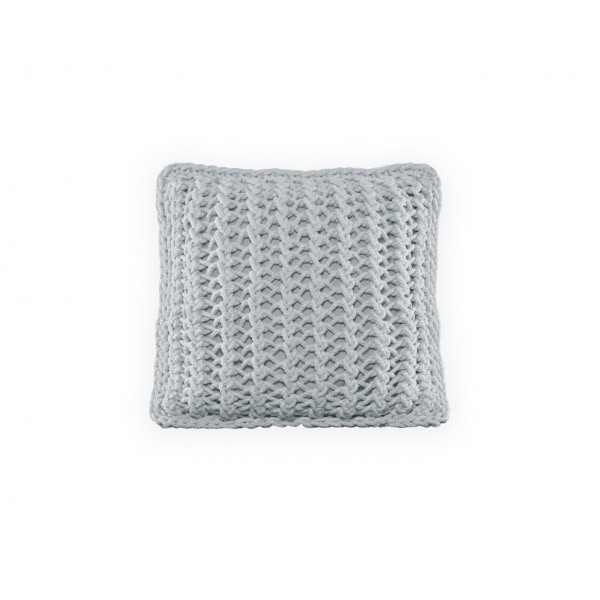 Cushion knitted both sides 45*45 - 6mm "XX" - Water