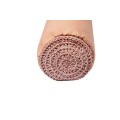Cylinder with crochet applications D18*50 - 3mm "Rose Design" - Salmon