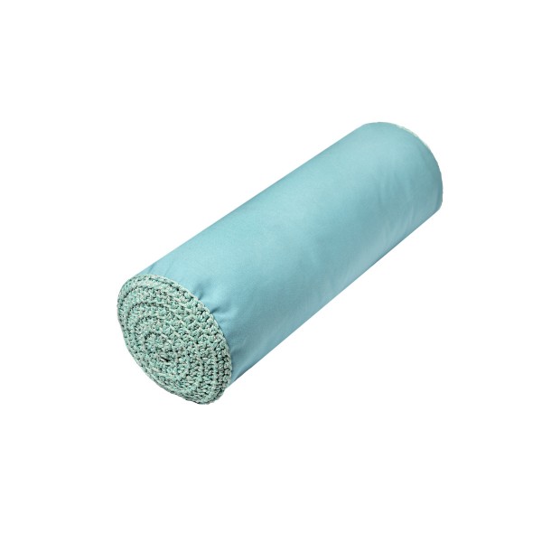 Cylinder with crochet applications D18*50 - 3mm "Rose Design" - Turquoise
