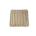 Cushion knitted one side - 45*45 / 60*60 - 6mm "Chain" - Earth