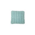 Cushion knitted one side - 45*45 / 60*60 - 6mm "XX" - Turquoise