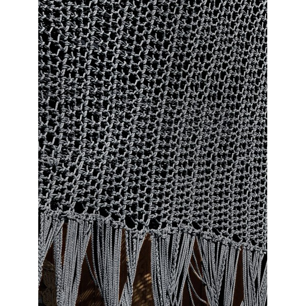 Crocheted Screen with Fringe per meter - 6mm - Lava